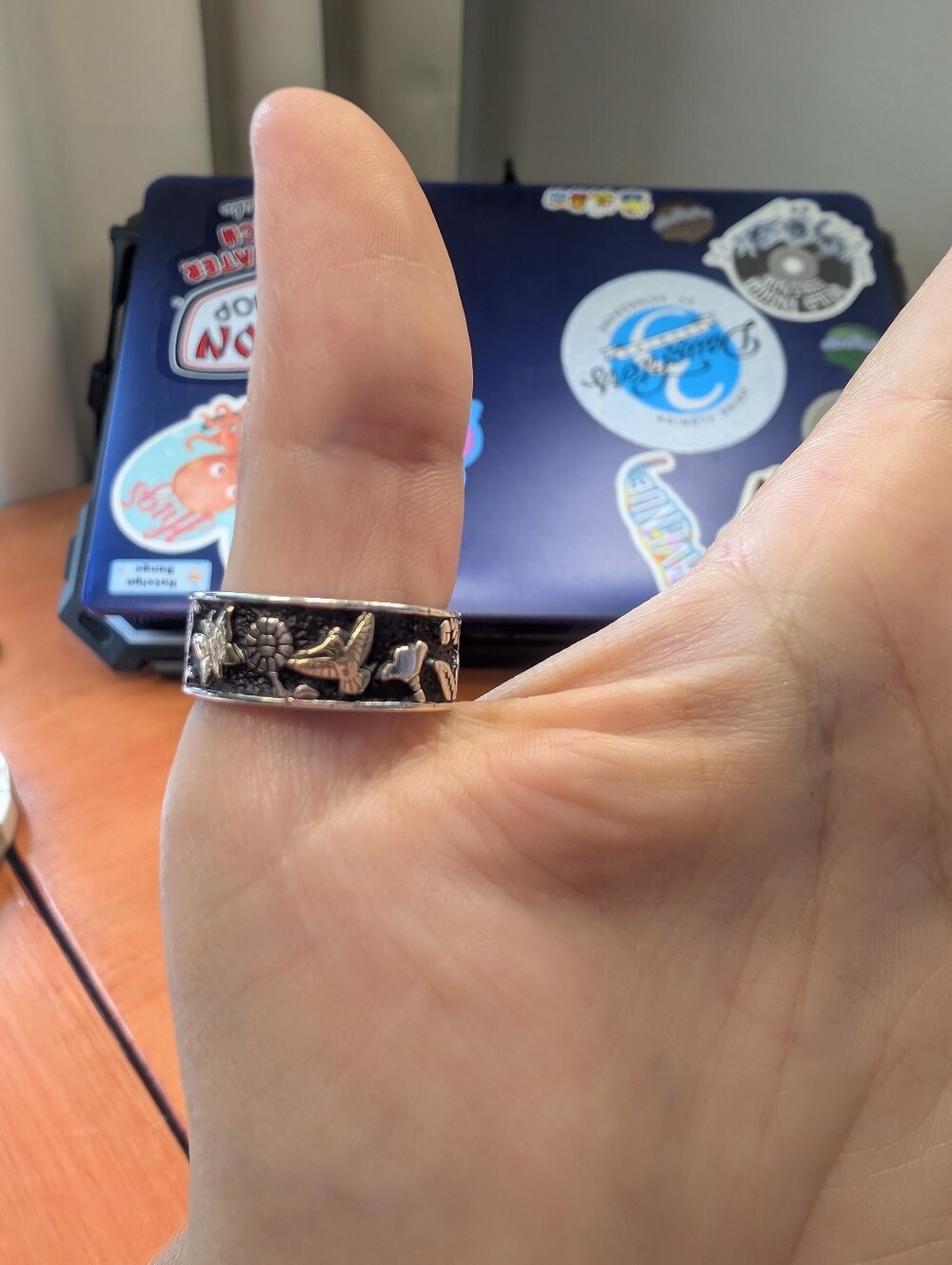 Carolyn Pollack x Roderick Tenorio Sterling Silver & 14K Gold Ring Size 9 - Picture 4 of 6